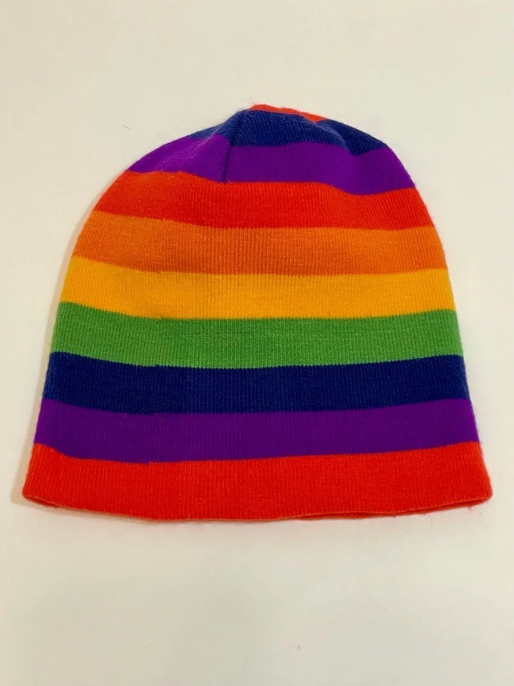 SNSUSK Rainbow Pride Beanie Knit Hat Multicolor